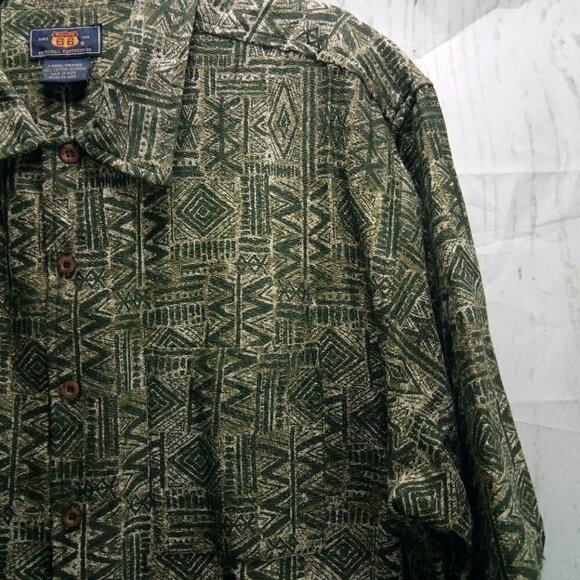 Route 66 Original Clothing Co. Men's Button Front Tropical Dress Shirt L - Picture 9 of 10